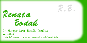 renata bodak business card